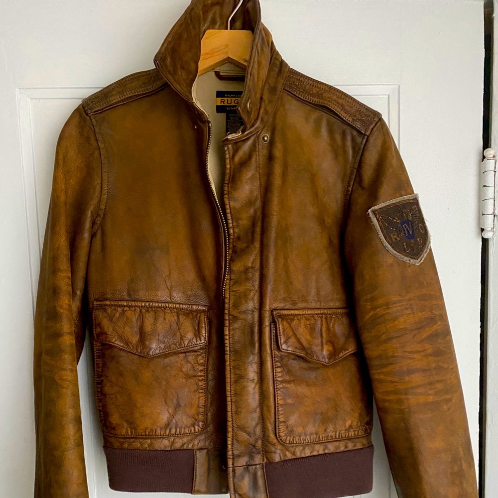 Ralph Lauren bomber genuine leather jacket